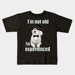 I’m not old I’m classic experienced funny humor getting older joke Cavapoo puppy dog Kids T-Shirt